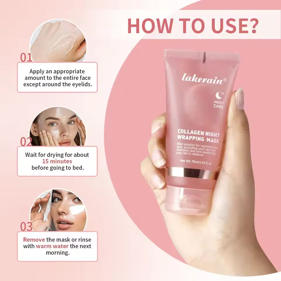 VERONNI Collagen Peel-Off Night Mask – Firming & Hydrating Collagen Night Mask QXL