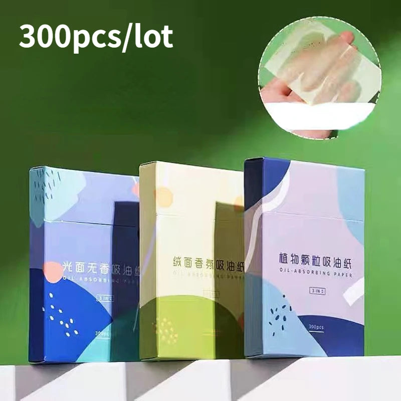 300-Pack Facial Oil Blotting Sheets | Makeup Oil Control Paper Oil Blotting Sheets QXL