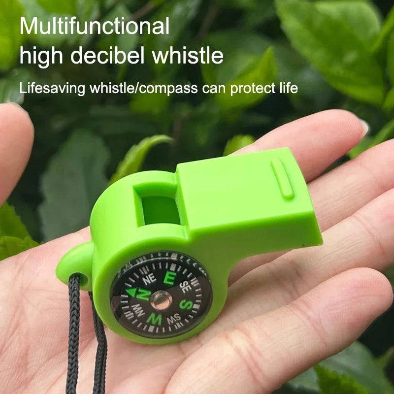 2-in-1 Survival Whistle & Compass | Camping Hiking Tool Survival Whistle Compass QXL