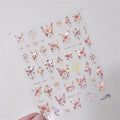 5D Laser Butterfly Nail Stickers | Kawaii Pink Blue Decals Nail Art Stickers QXL 1pcs to3292