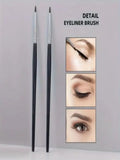 2-Pack Fine Tip Eyeliner Brushes – Soft Nylon Eye Makeup Set Eyeliner Brush Set QXL black