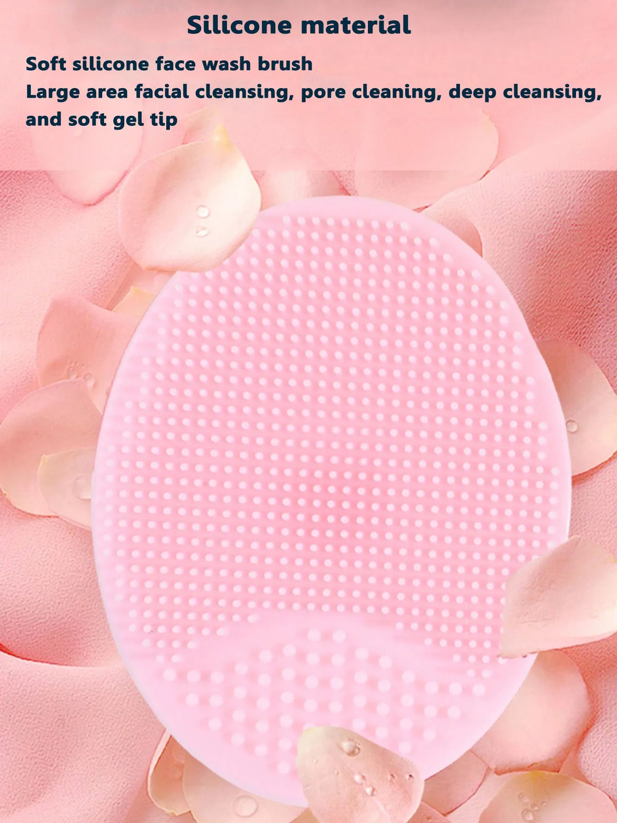 Silicone Facial Cleansing Brush | Deep Pore Scrub Exfoliator Facial Cleansing Brush QXL pink