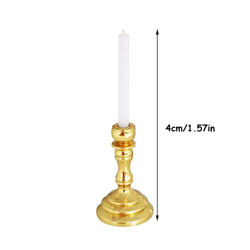 1:12 Dollhouse Miniature Candle Holders – Candelabra Pair Dollhouse Miniature QXL