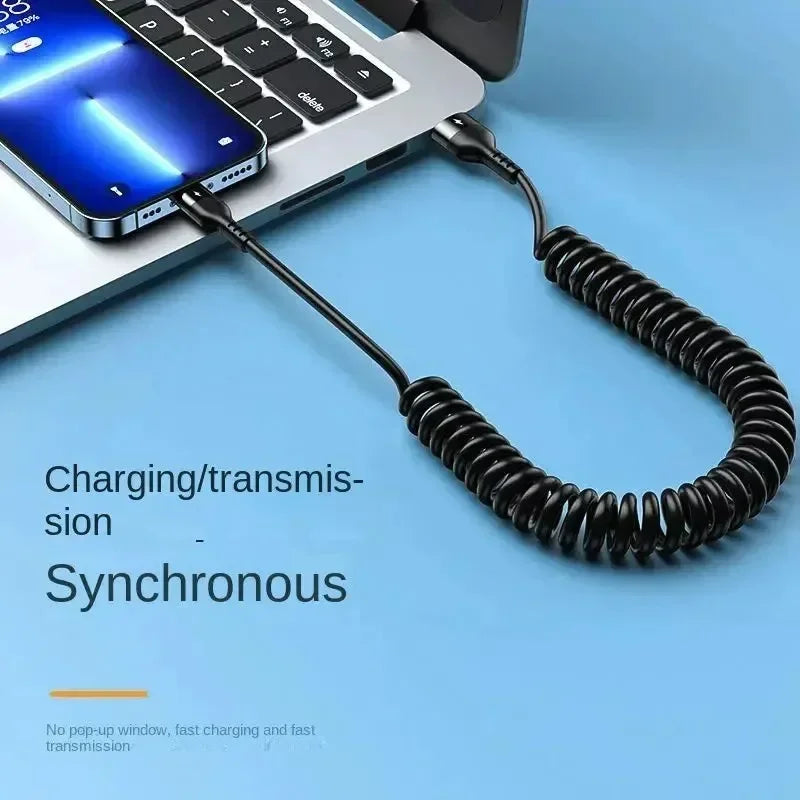 Retractable USB-C Cable 5A Fast Charging | 1m & 1.5m USB-C Charging Cable QXL