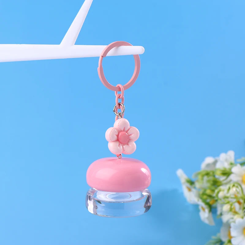 5g Mini Empty Lip Balm Jar with Keychain | Refillable Pot Lip Balm Container QXL