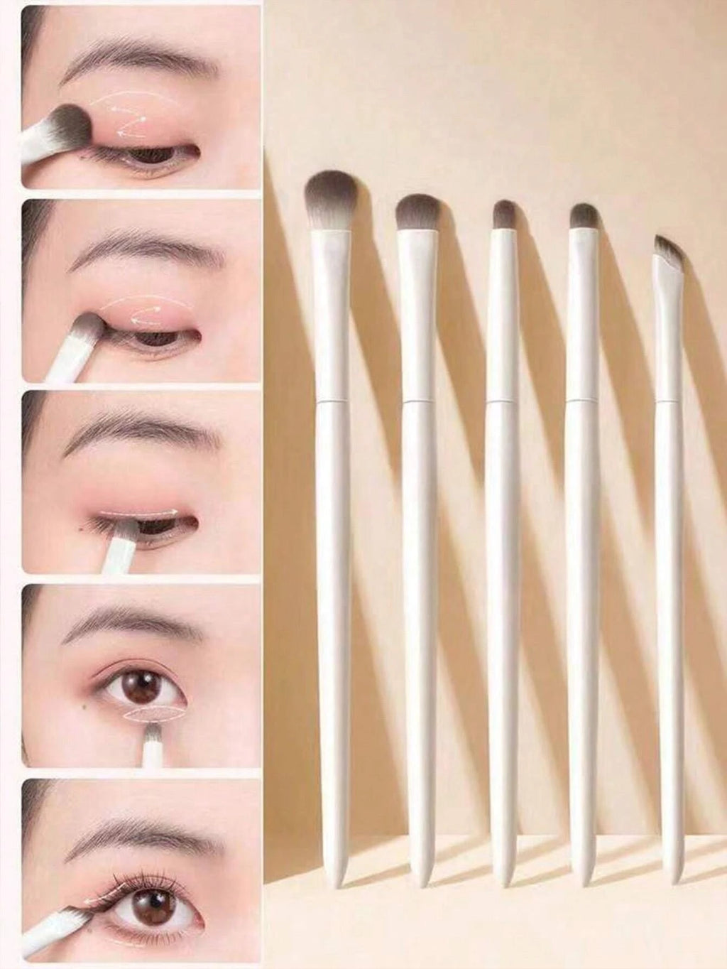 5-Piece Makeup Brush Set | Powder, Blush, Eyeshadow & Spoolie Makeup Brush Set QXL