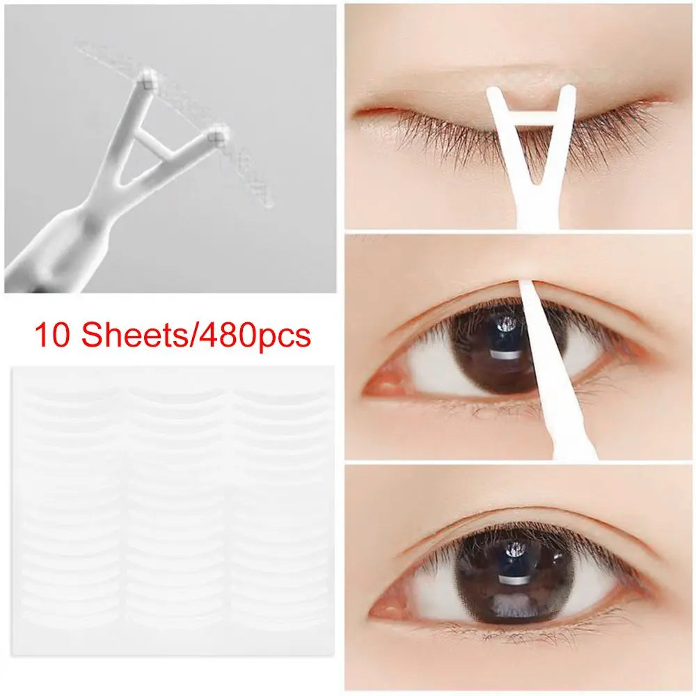 480-Pc Transparent Double-Sided Eyelid Tape & Stickers Set Eyelid Shaping Tape QXL