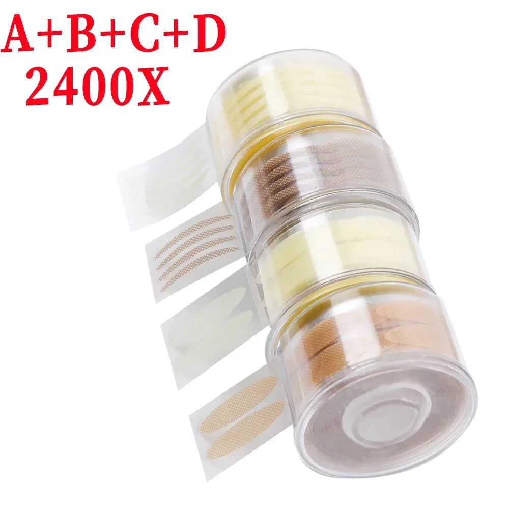 2400 Pcs Invisible Double Eyelid Tape – Self-Adhesive Eye Lift Eyelid Tape Stickers QXL A B C D