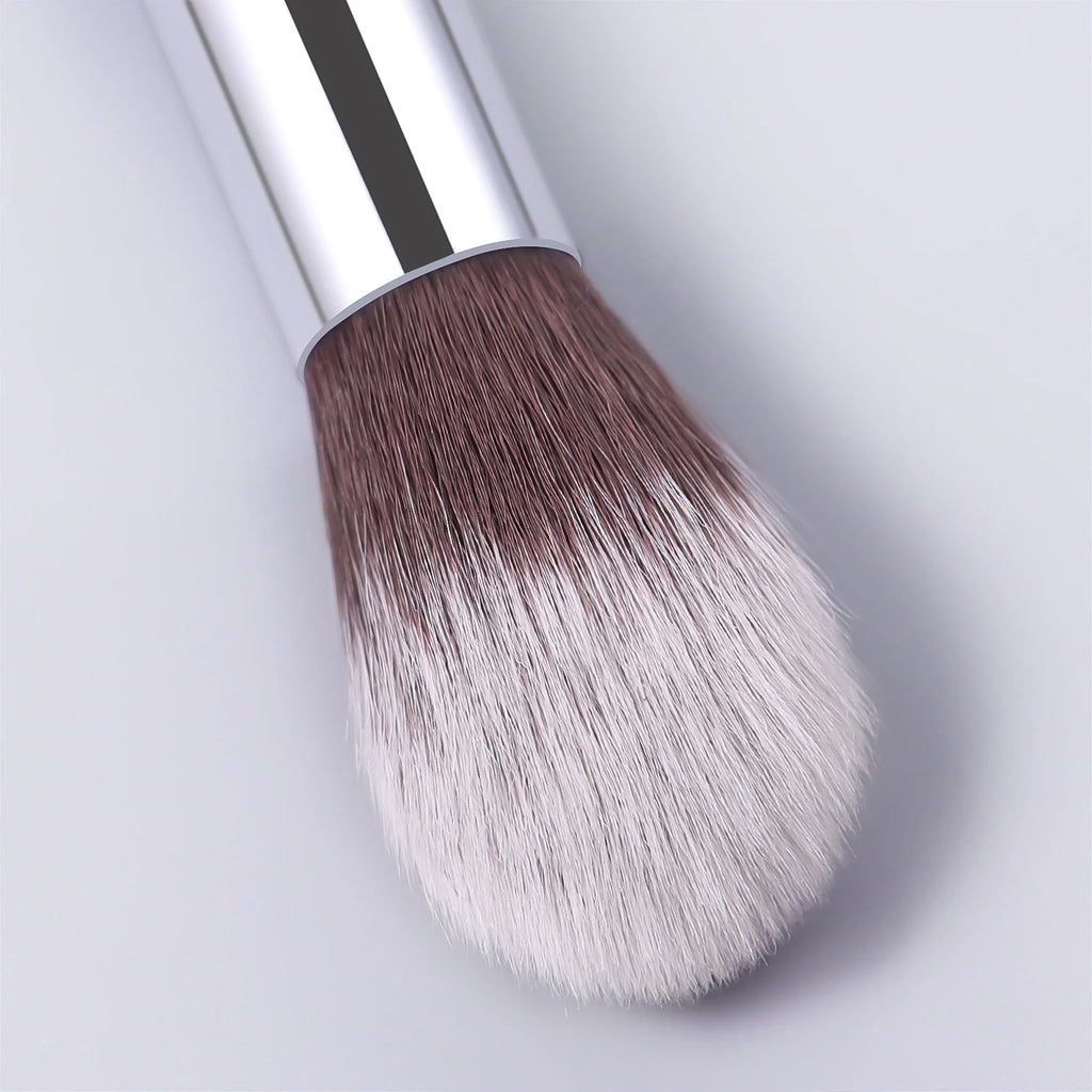 5-Piece Black & Silver Makeup Brush Set | Face & Eye Brushes Makeup Brush Set QXL