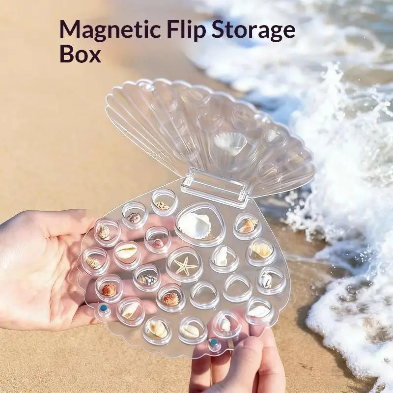 Seashell Acrylic Storage Box | Transparent Jewelry Display Case Acrylic Display Box QXL