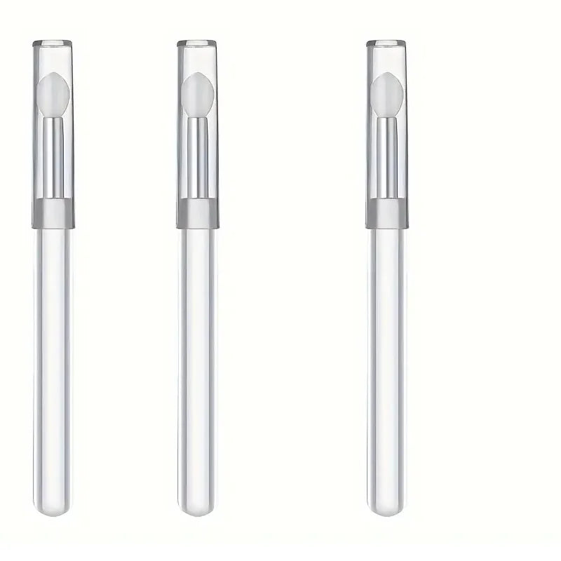 Silicone Lip Brush with Cover | Lipstick & Gloss Applicator Lip Brush Applicator QXL Clear 3pcs