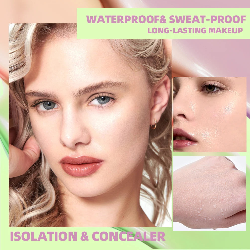 QIBEST 2-Pack Liquid Concealer & Face Primer Foundation Set Concealer & Primer Set QXL