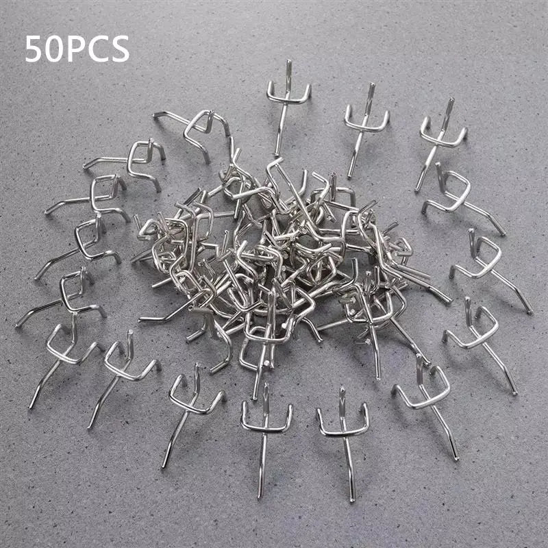 50-Pack Carbon Steel Pegboard Hooks | Tool & Retail Display Pegboard Hooks QXL