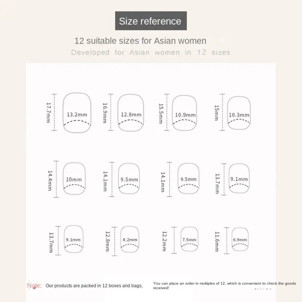 24-Pack Short Round French False Nails | Full Cover Nail Tips False Nail Tips QXL