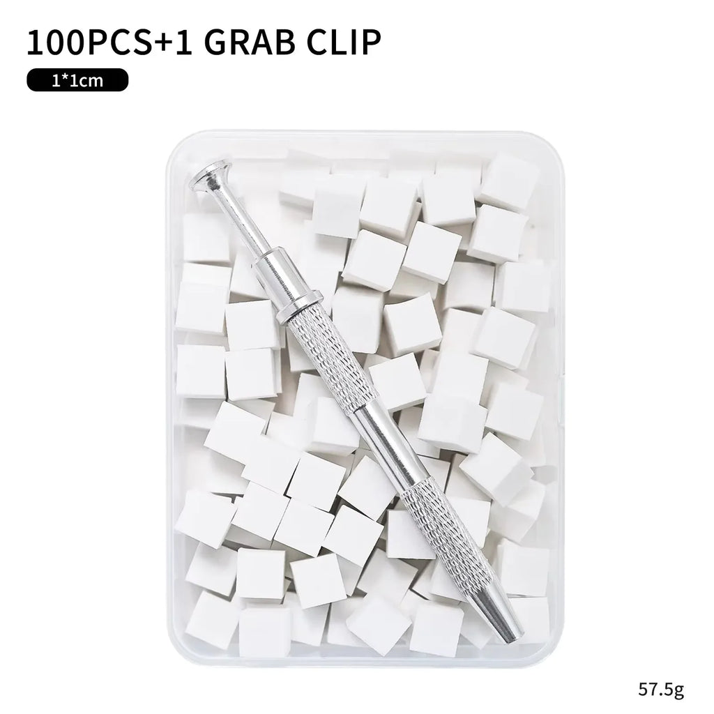 100-Pc Gradient Nail Sponge Brush Set | Gel Polish & Glitter Nail Art Sponge Set QXL