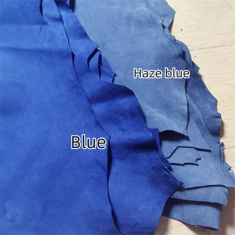 Haze Blue Sheepskin Leather Fabric 0.6/0.8mm | DIY Craft Leather Craft Fabric QXL