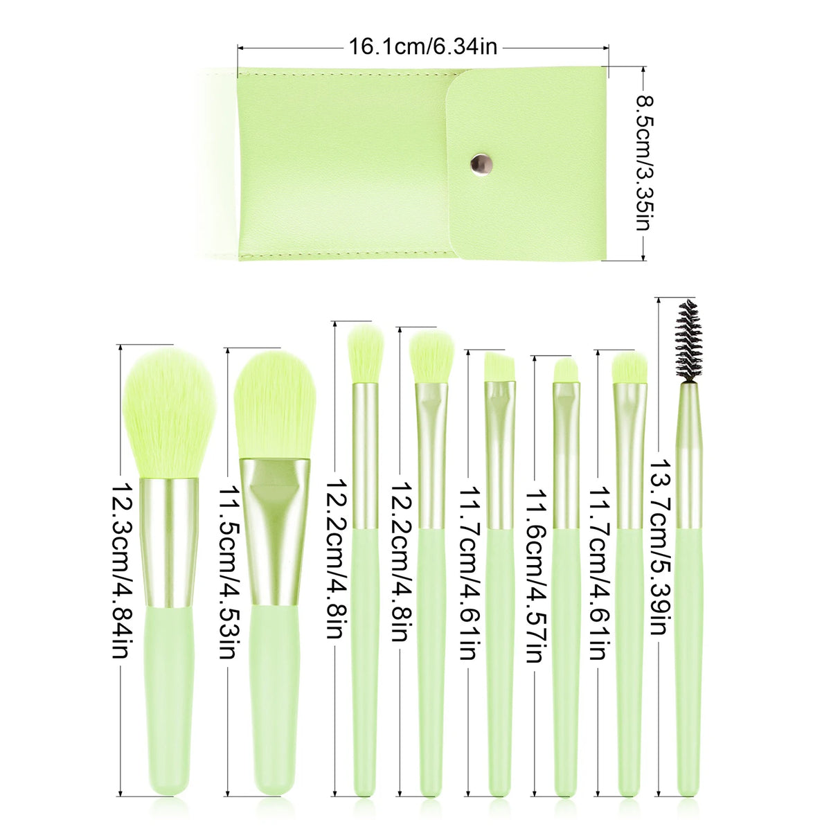 Ronshadow 8-Pc Soft Makeup Brush Set with Storage Bag Makeup Brush Set QXL