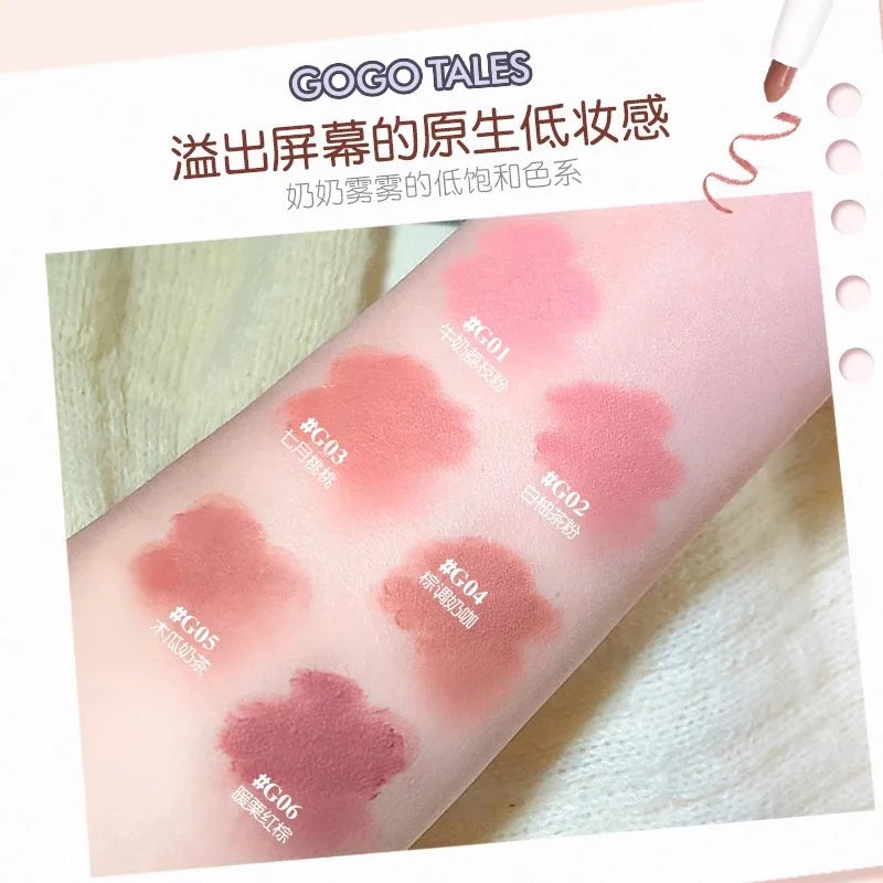 GOGOTALES Matte Lip Liner Pencil | Nude Velvet Long-Lasting Lip Liner Pencil QXL