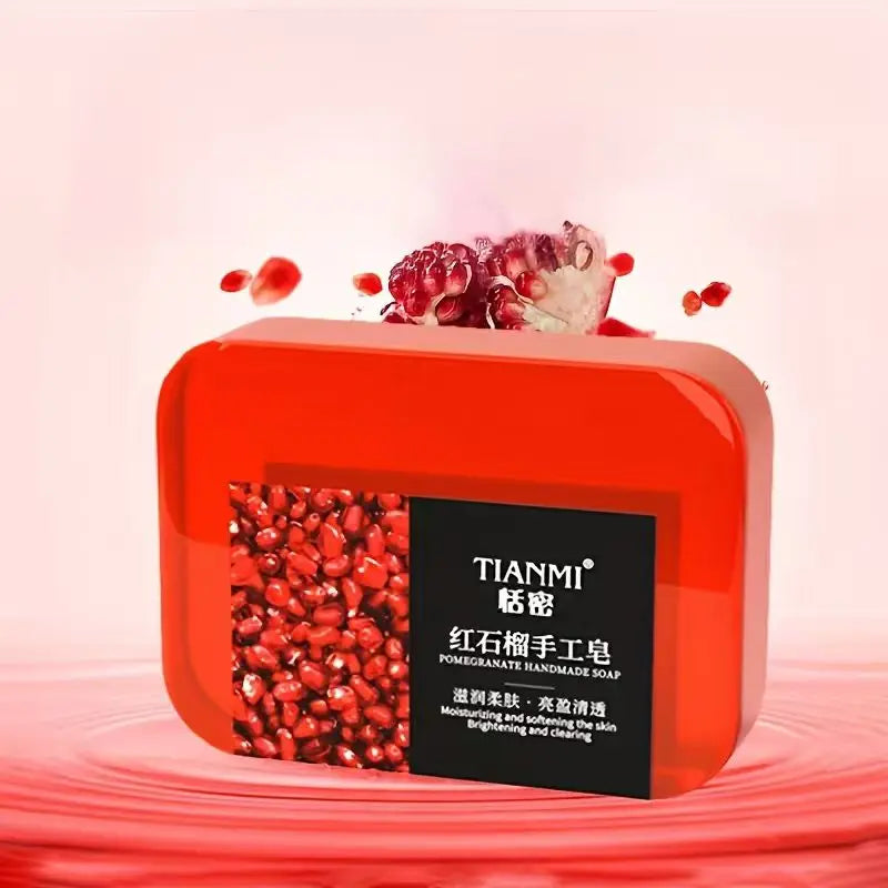 Pomegranate Soap – Gentle Face & Body Bar | All Skin Types Moisturising Bar Soap QXL one for