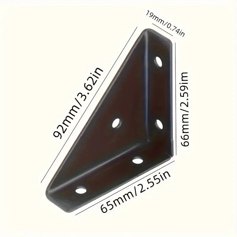 Heavy-Duty Iron L-Brackets 90° Corner Braces | Furniture Corner Brace Brackets QXL