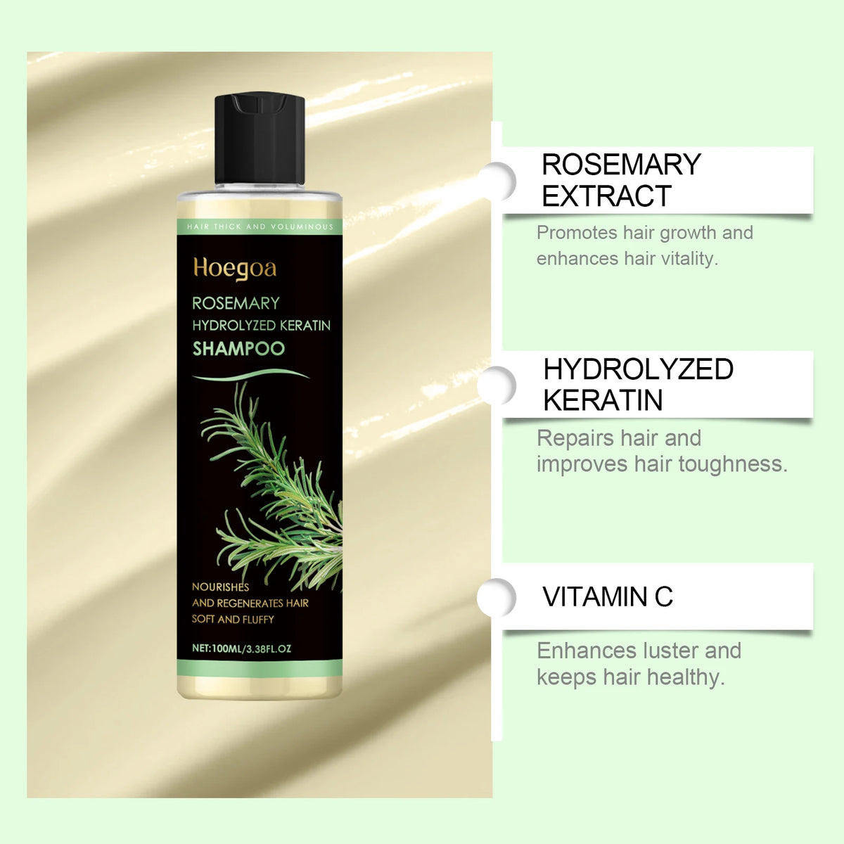 HOEGOA Rosemary Keratin Shampoo – Oil Control & Scalp Care Rosemary Shampoo QXL