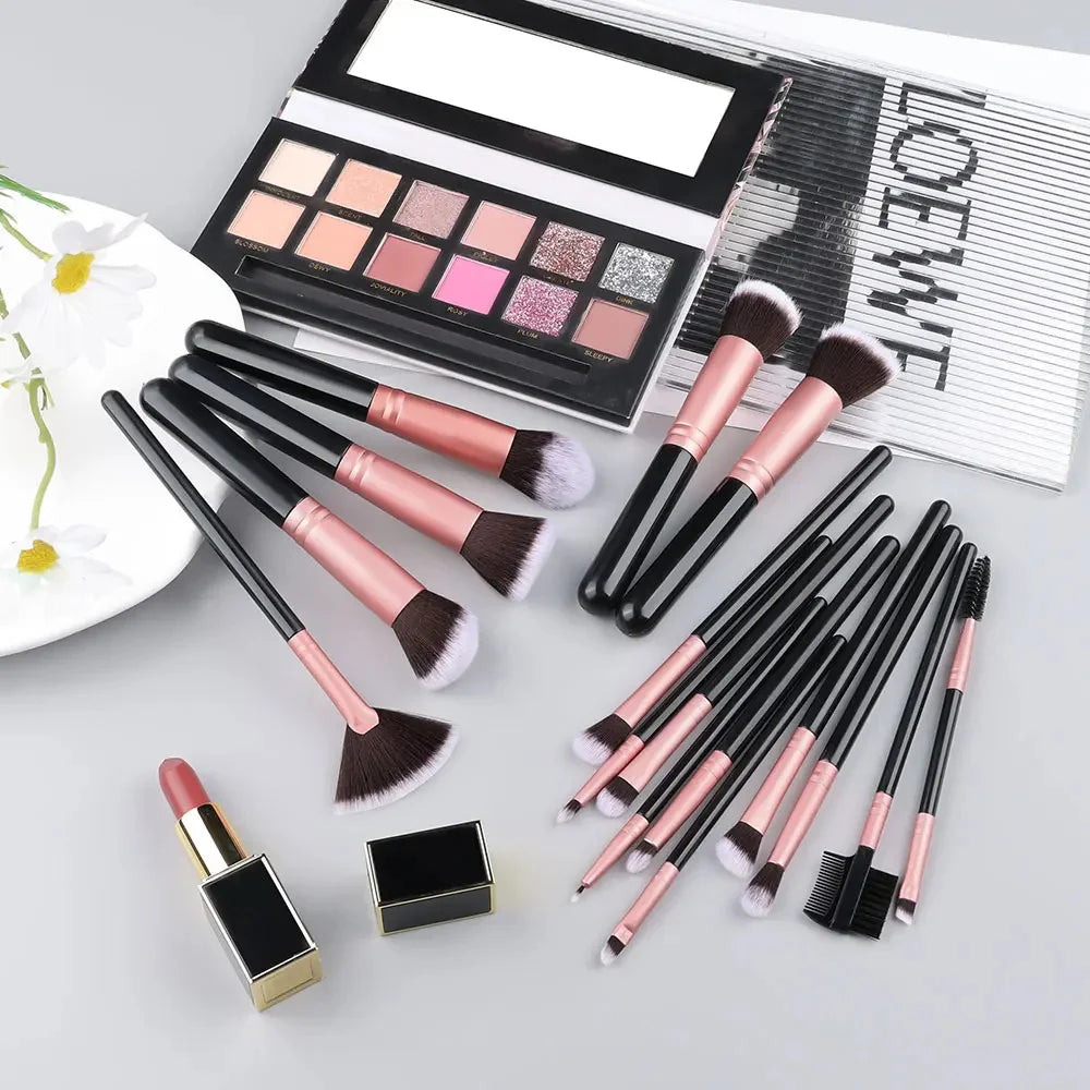 14/16-Pc Soft Synthetic Makeup Brush Set | Foundation & Eye Makeup Brush Set QXL
