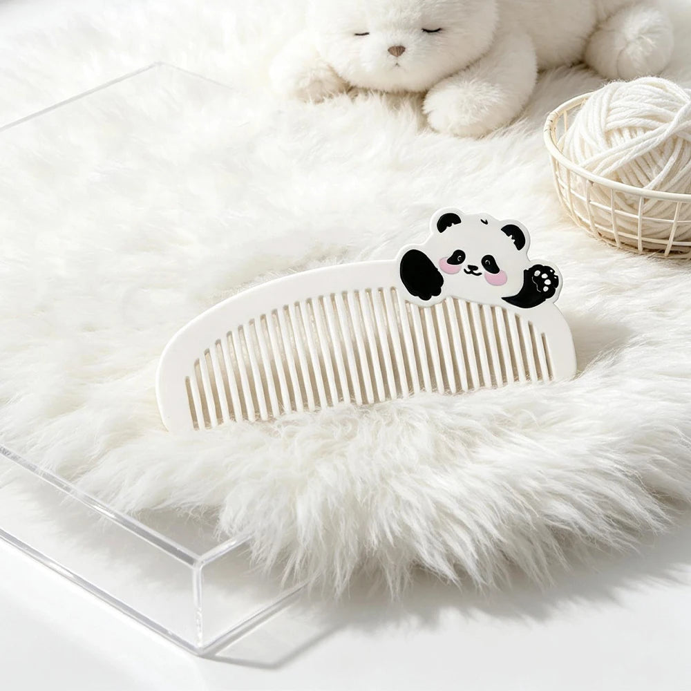 Mini Panda Crescent Wide-Tooth Pocket Comb | Travel Hair Comb Pocket Hair Comb QXL