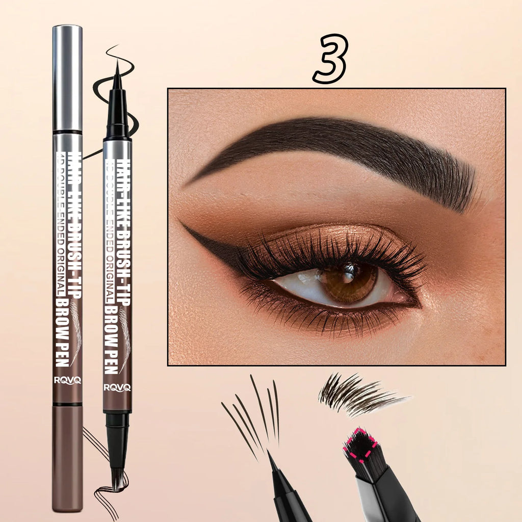 4D Micro-Sculpting Dual-Ended Eyebrow Pencil & Liner Eyebrow Pencil QXL 03