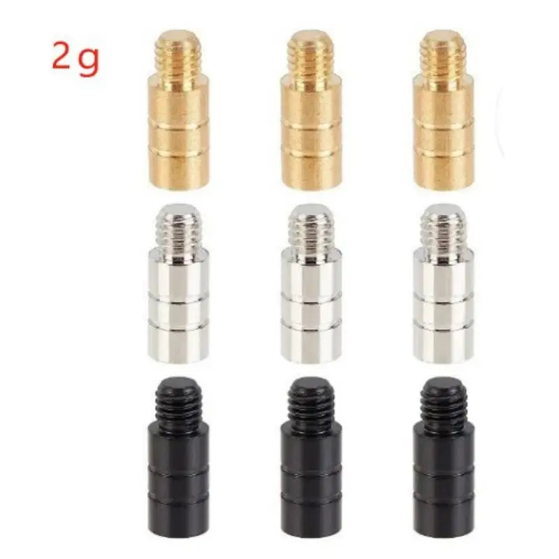 3-Pack Brass 2g Dart Shaft Weight Accentuators | 2BA Fit Dart Shaft Weights QXL
