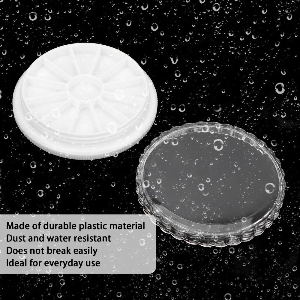 10-Pack Round Nail Art Storage Box | 12-Compartment Rhinestone Nail Art Storage Box QXL