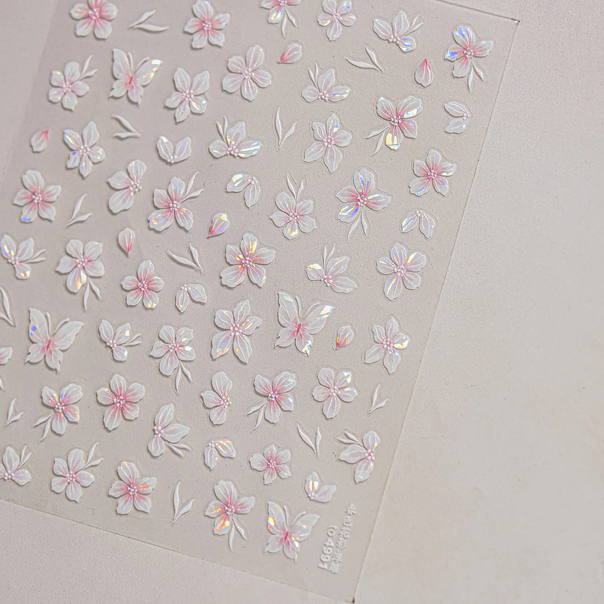 5D Frangipani Flower Nail Stickers | Floral Self-Adhesive Decals Nail Art Stickers QXL