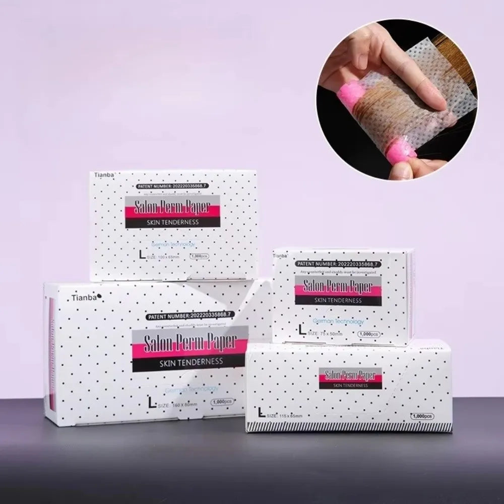 1000-Sheet Disposable Hair Perm Papers S/M/L/XL | Salon Pack Hair Perm Papers QXL