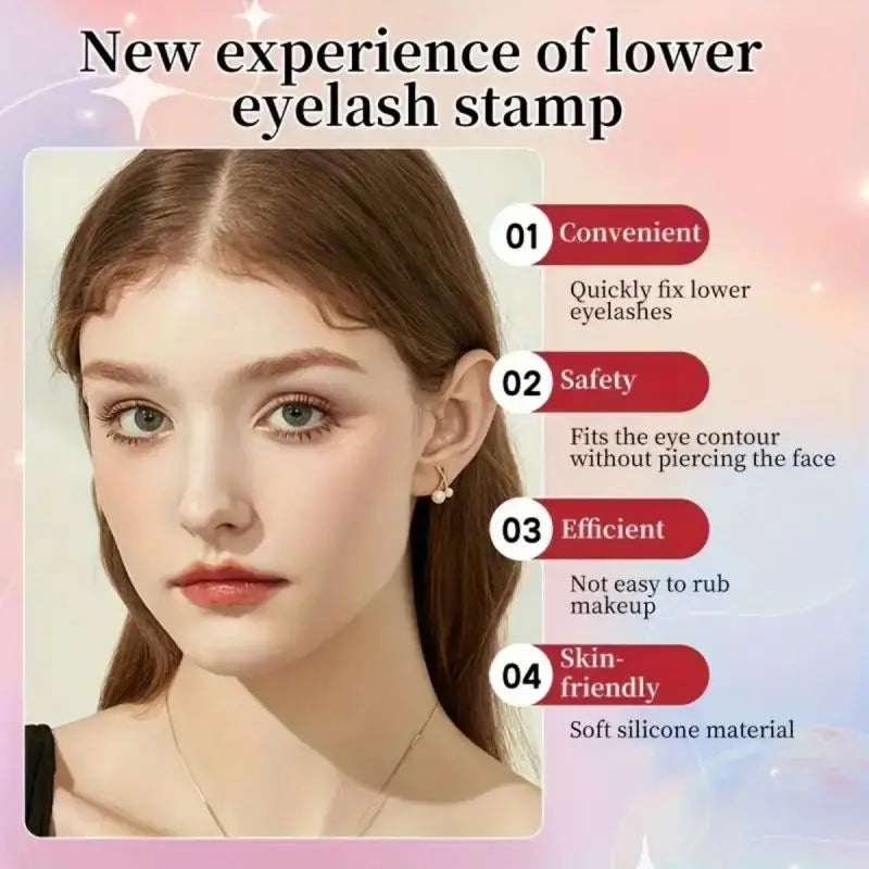 Lower Lash Stamp Eyeliner Seal Ink | False Lash Makeup Tool Lash Stamp Eyeliner QXL