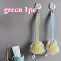 Double-Sided Long Handle Bath Brush | Back Scrubber & Exfoliator Bath Brush Scrubber QXL green 1pc