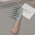 Double Row Wide Tooth Comb – Lightweight, Easy to Clean Wide Tooth Comb QXL Green