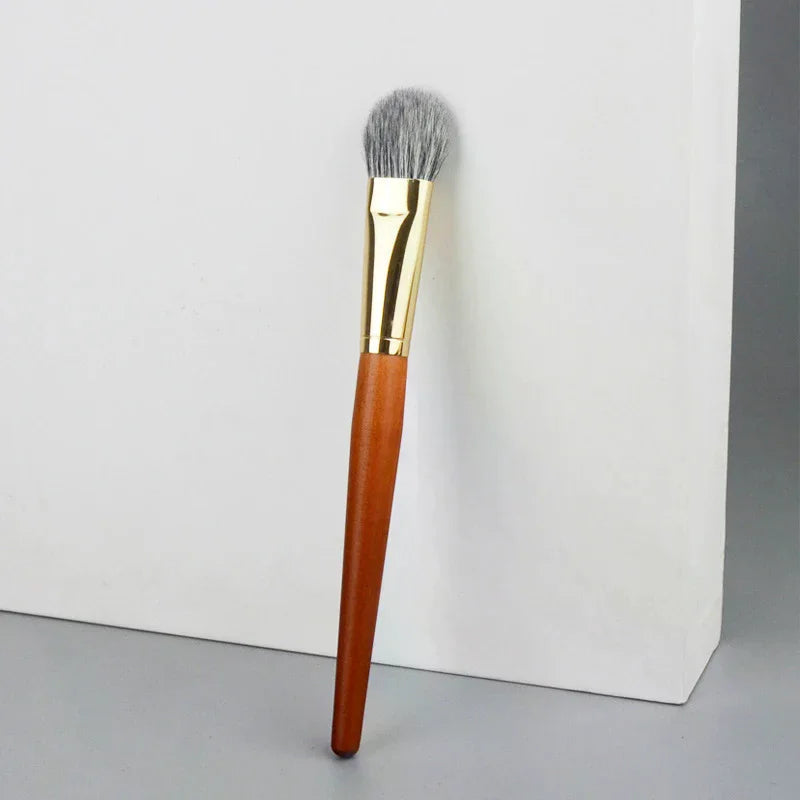 Goat Hair Blush Brush | Natural Bristle Blusher & Bronzer Tool Blush Makeup Brush QXL