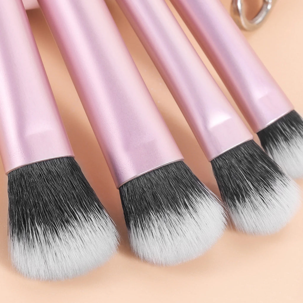 10-Piece Travel Makeup Brush, Sponge & Powder Puff Kit Travel Makeup Brush Set QXL