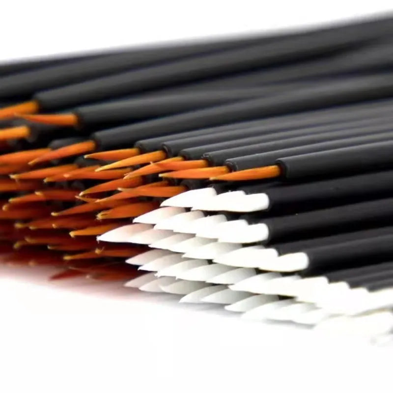 50-Pack Disposable Eyeliner Brushes | Fine Fiber Applicator Wands Disposable Eyeliner Brush QXL