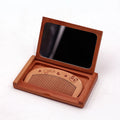 Peachwood Folding Mirror & Comb Set | Portable Vintage Travel Folding Mirror & Comb QXL A