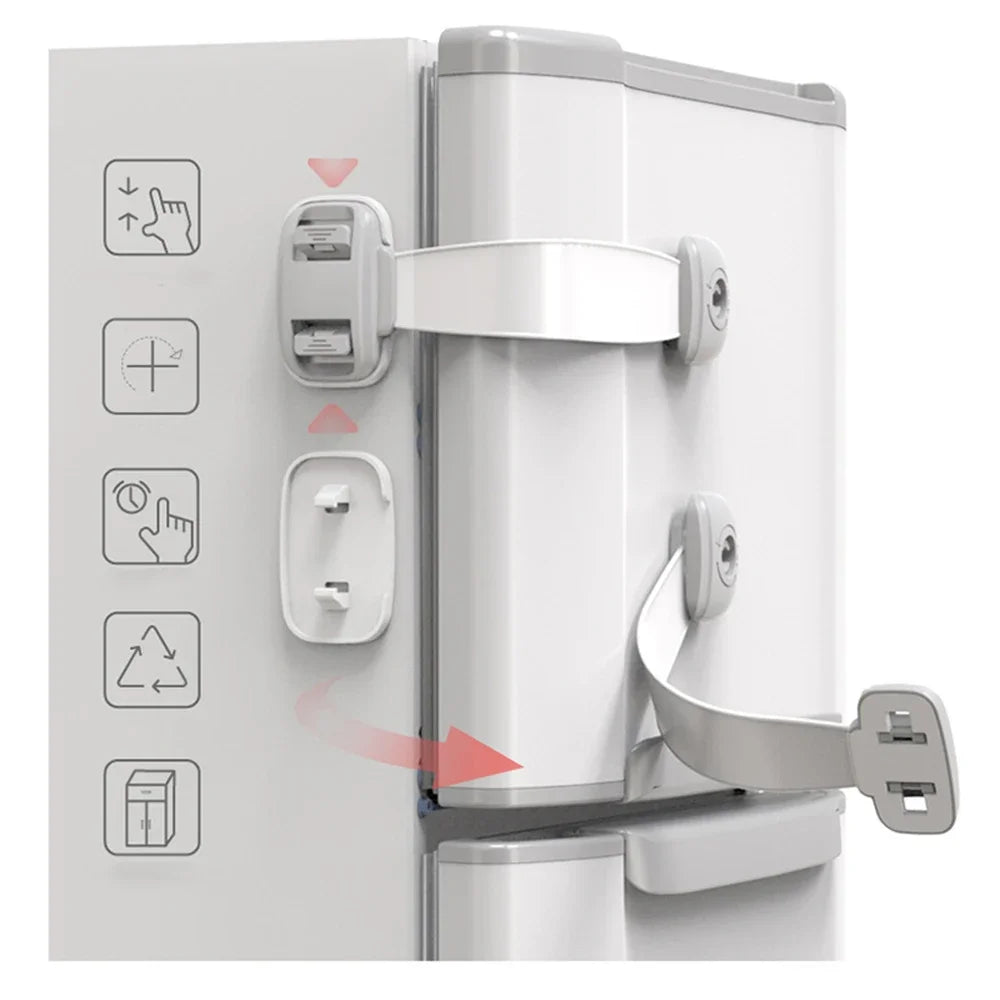 10-Pack Baby Safety Locks – Cabinet, Drawer & Fridge Baby Cabinet Lock QXL