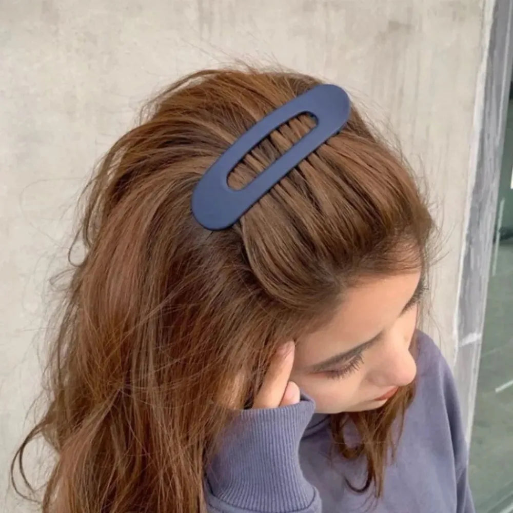 Large Frosted Hair Clip Toothed Non-Slip Acrylic Barrette Hair Clip Barrette QXL