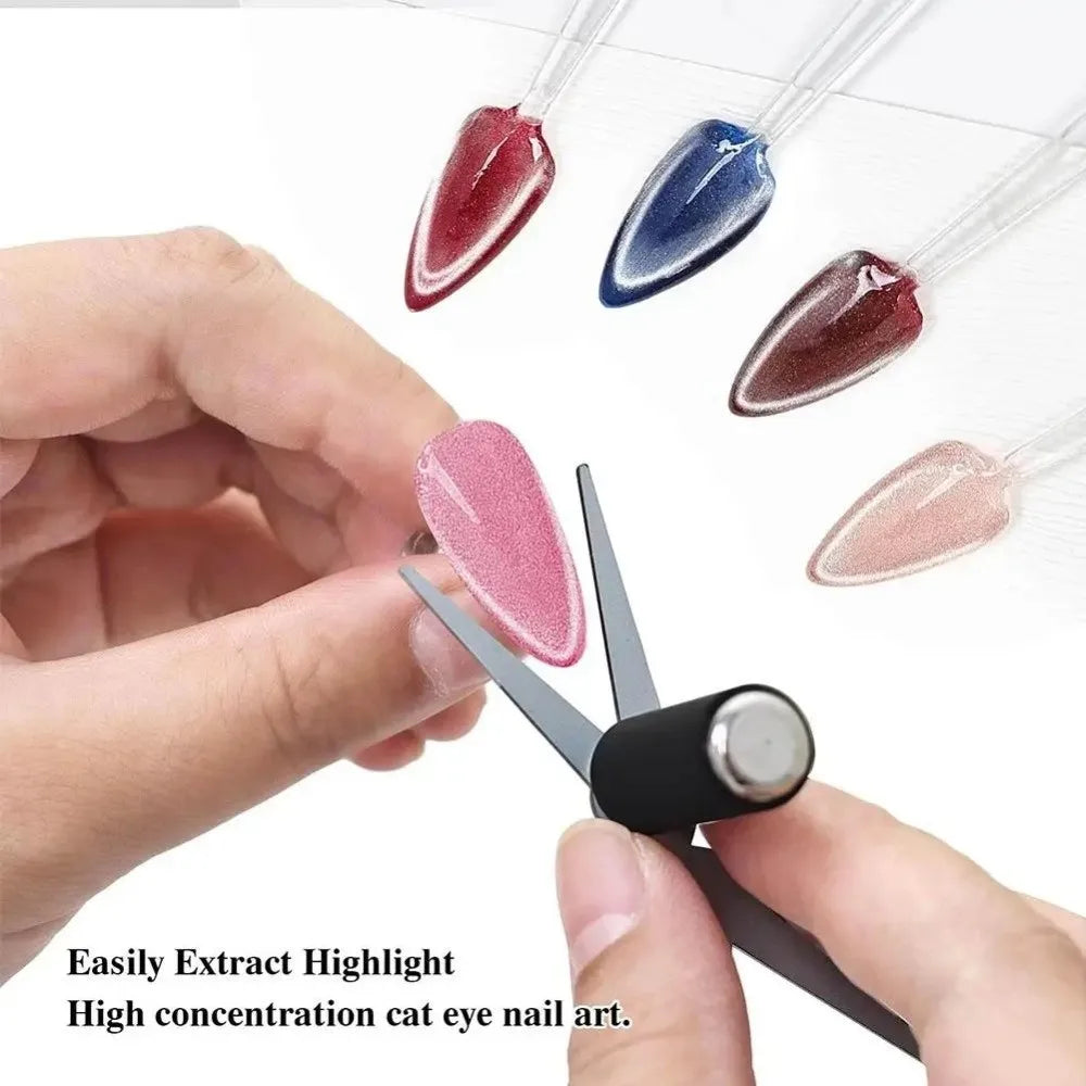 3D Y-Shape Double Head Cat Eye Nail Magnet Tool Cat Eye Nail Magnet QXL