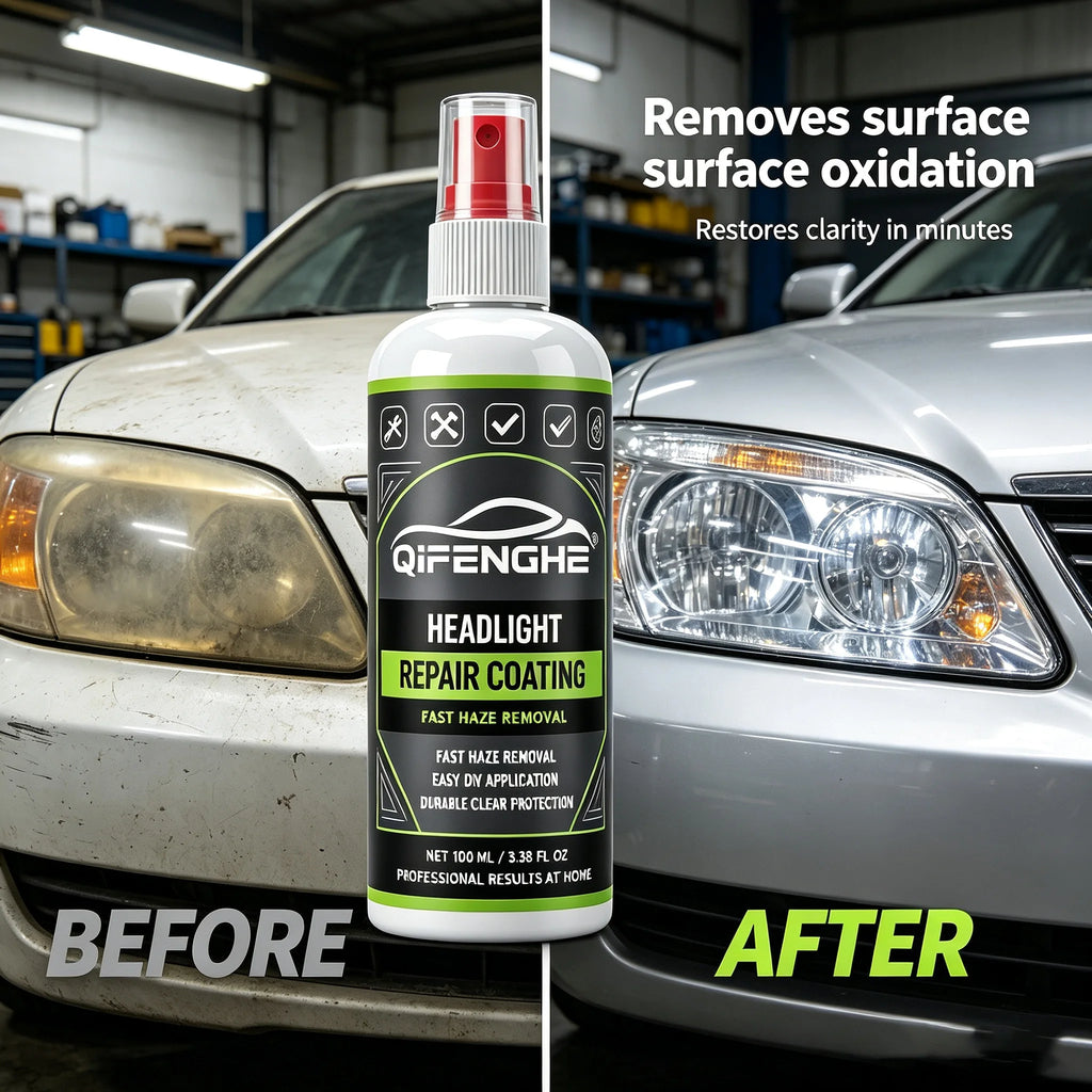 Car Headlight Restoration Coating Spray | DIY Haze Removal Headlight Restoration Spray QXL