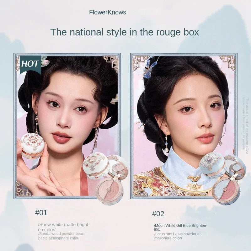 Flower Knows Butterfly Cloud Collar Duo Blush – Matte Finish Duo Blush Compact QXL