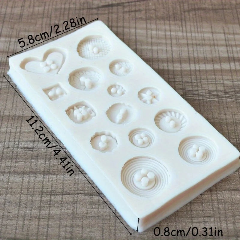 Button Shape Silicone Mold for Soap, Candle & Resin Crafts Silicone Craft Mold QXL