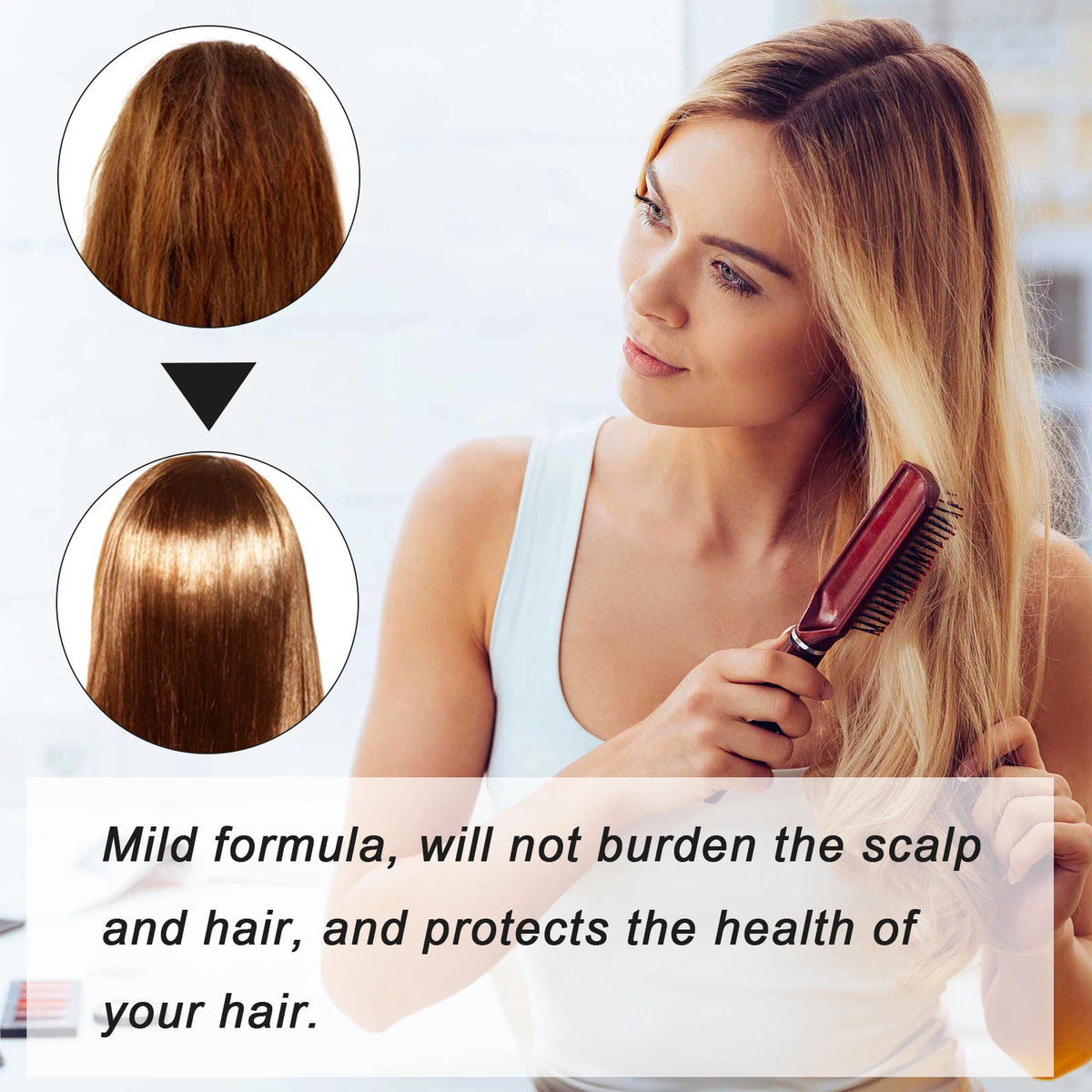 Keratin Hair Straightening & Repair Cream – Anti-Frizz Keratin Hair Treatment QXL