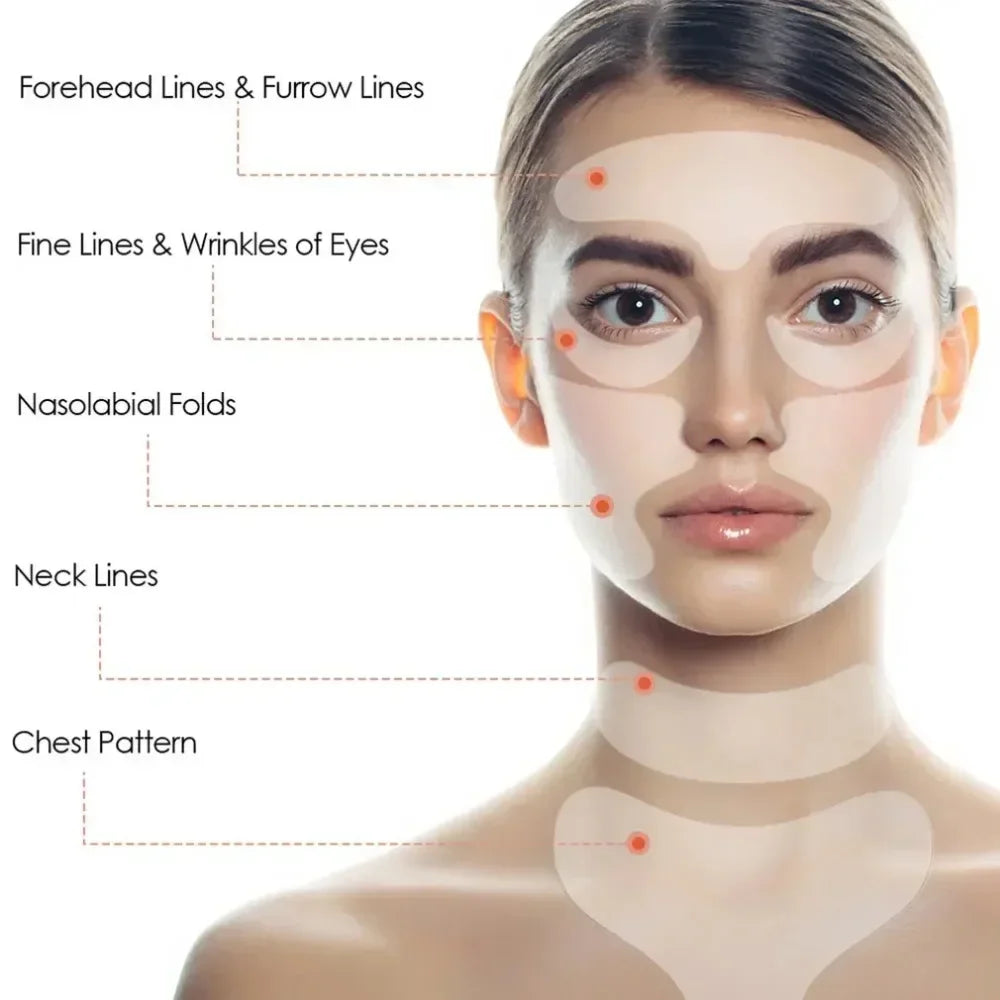 Reusable Silicone Anti-Wrinkle Patches | Face, Neck & Eye Silicone Wrinkle Patches QXL