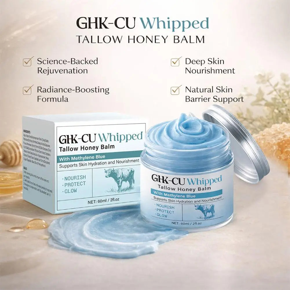 GHK-Cu Copper Peptide Tallow & Manuka Honey Face Balm 60g Face & Body Balm QXL