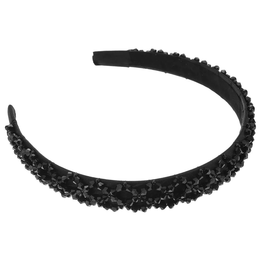 Crystal Bead Headband for Women | Elegant Lightweight Hairband Crystal Hair Headband QXL