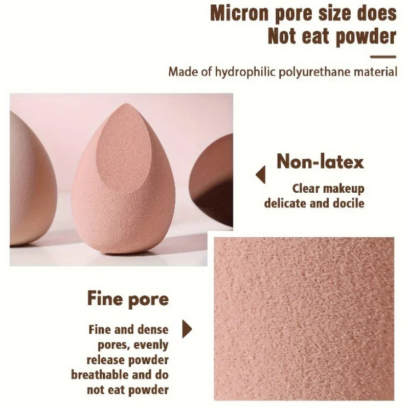 Washable Makeup Sponge Puffs 1/3/6-Pack | Wet & Dry Blender Makeup Sponge Puff QXL